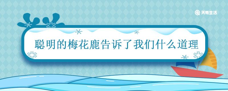 聪明的梅花鹿告诉了我们什么道理 一只梅花鹿告诉我们什么道理