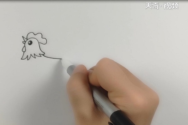 大公鸡简笔画