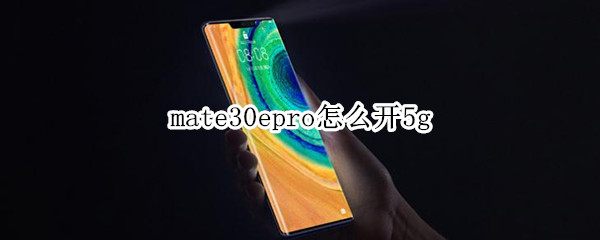 mate30epro怎么开5g