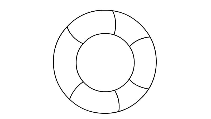 游泳圈简笔画