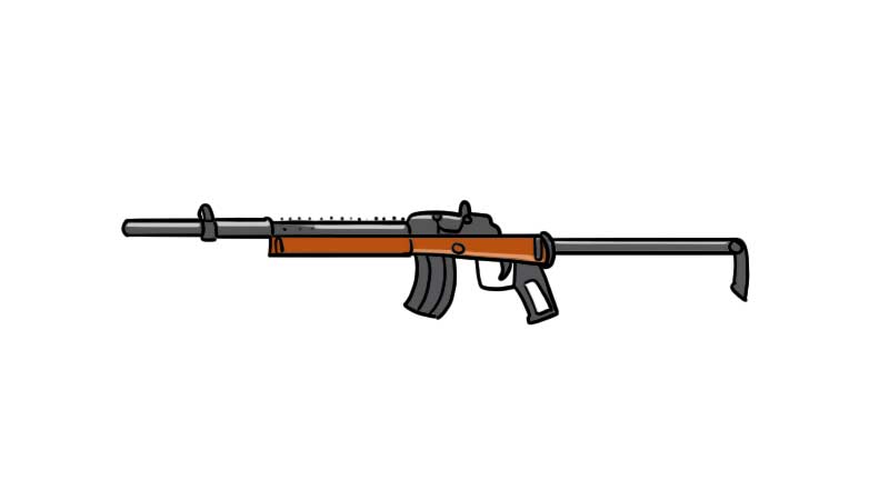 m416突击步枪简笔画