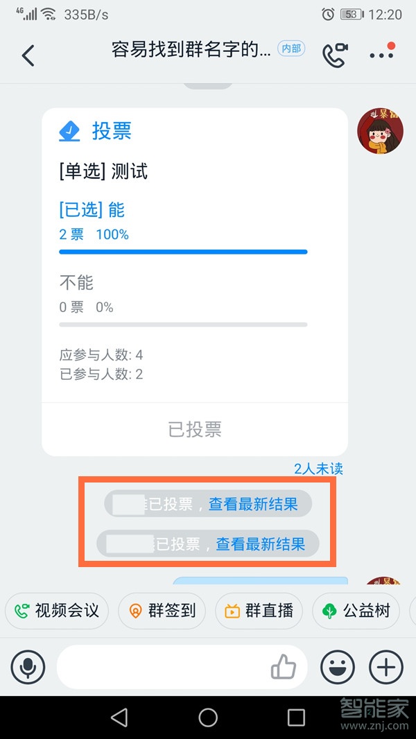 钉钉群投票结果如何查看