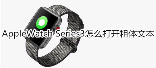 Apple Watch Series 3怎么打开粗体文本