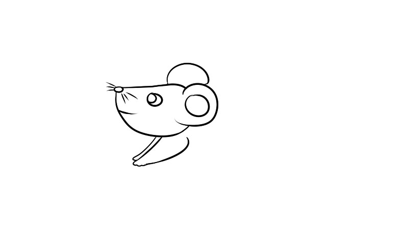 老鼠运动简笔画怎么画  老鼠运动简笔画画法