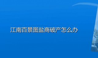 江南百景图盐商破产怎么办（江南百景图盐商破产了要重新经营方针多久）