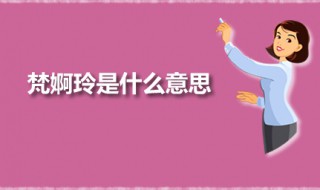 梵婀玲是什么意思 梵婀玲怎么读音是什么意思