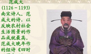 南宋名臣范成大有哪些成就（范成大是南宋名臣文学家吗）