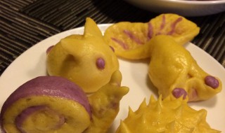 紫薯动物馒头的做法 紫薯小动物馒头的做法