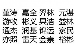 男孩好名字（男孩好名字大全(沉稳大气）