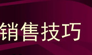 什么是销售技巧 什么是销售技巧和销售技能