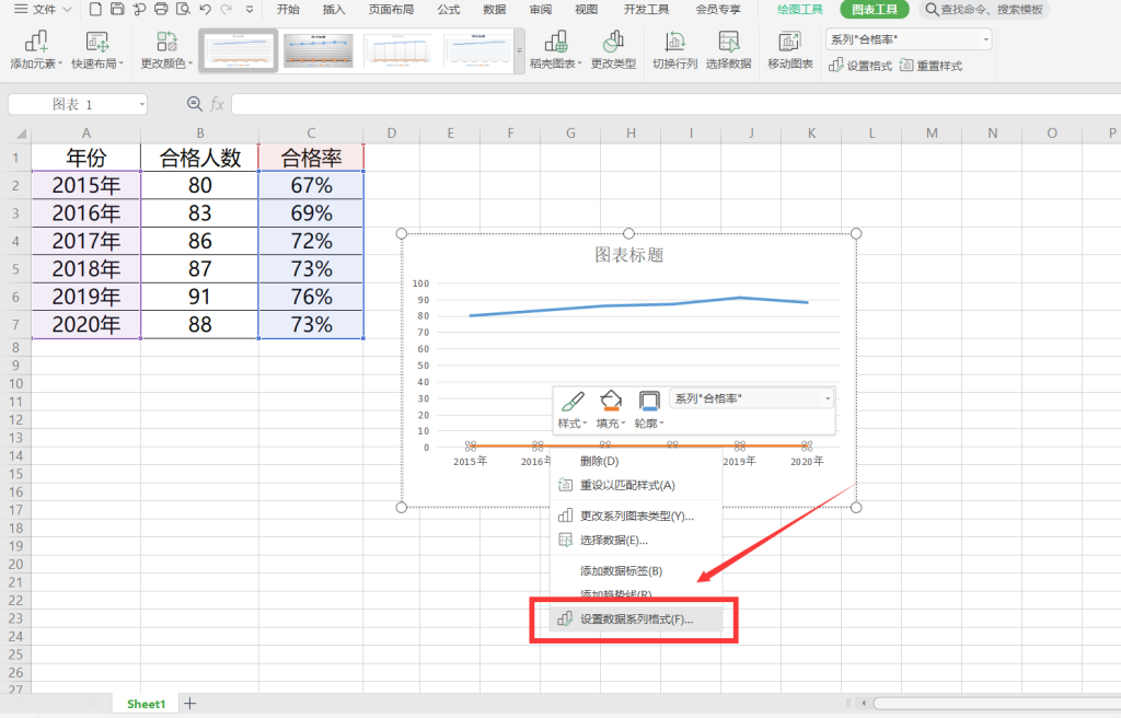 Excel如何设置双坐标轴