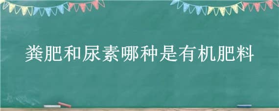 粪肥和尿素哪种是有机肥料（粪肥和尿素哪种是有机肥料芭芭农场）