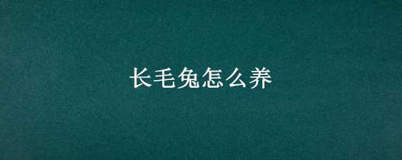 长毛兔怎么养 长毛兔怎么养才能不生病