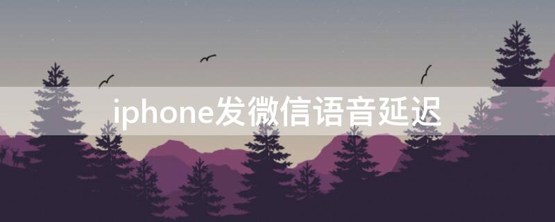 iPhone发微信语音延迟