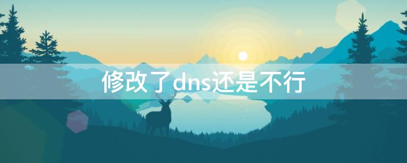 修改了dns还是不行