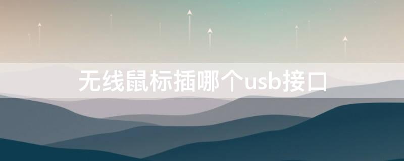 无线鼠标插哪个usb接口