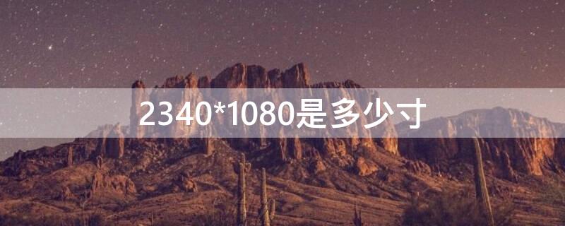 2340*1080是多少寸