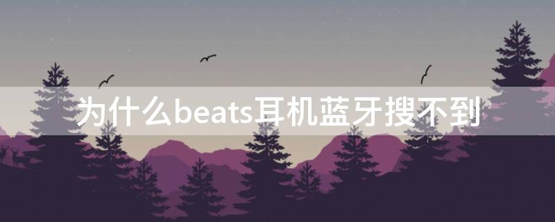 为什么beats耳机蓝牙搜不到