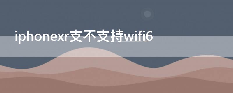 iPhonexr支不支持wifi6（iphonexr支不支持20w快充）