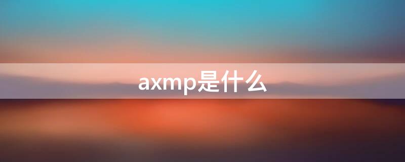 axmp是什么 a-xmp是啥