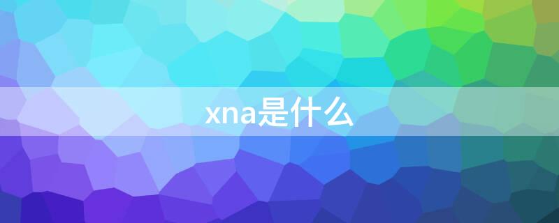 xna是什么 xna是什么缩写