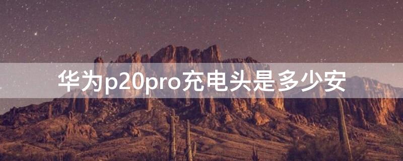 华为p20pro充电头是多少安 华为p20pro充电器