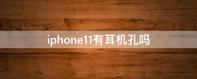 iPhone11有耳机孔吗（iPhone11有耳机孔吗?）