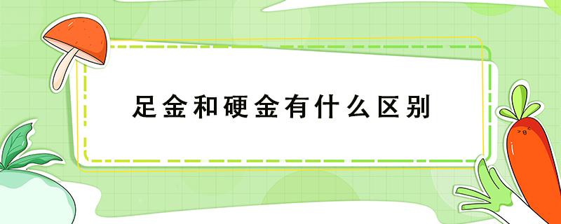 足金和硬金有什么区别（硬金与千足金有什么区别）