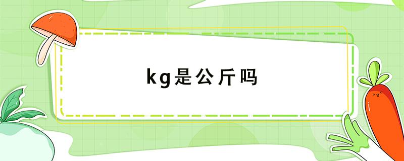 kg是公斤吗（kg是公斤吗g是什么）