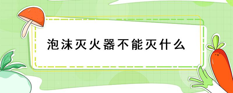 泡沫灭火器不能灭什么（泡沫灭火器不能灭什么东西）