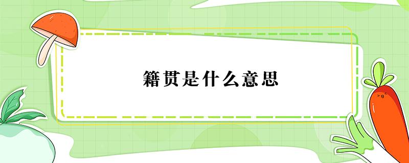 籍贯是什么意思（籍贯是什么意思?籍贯怎么填?比如）