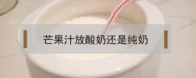 芒果汁放酸奶还是纯奶 芒果汁放酸奶还是纯奶芒果牛奶汁可以放多久