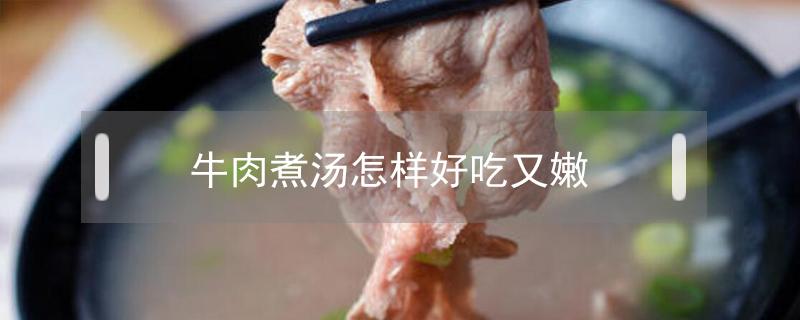 牛肉煮汤怎样好吃又嫩 牛肉煮汤怎么做又嫩又好吃?