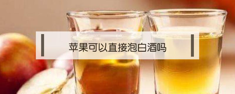 苹果可以直接泡白酒吗（用苹果泡酒可以吗）