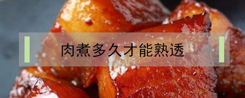 肉煮多久才能熟透 小块肉煮多久才能熟透