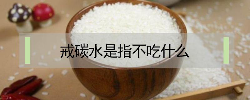 戒碳水是指不吃什么（戒碳水是戒哪些食物）