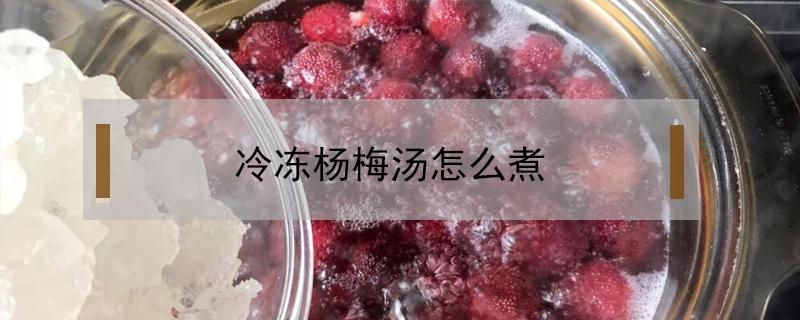 冷冻杨梅汤怎么煮（冰冻杨梅可以煮杨梅汤吗）