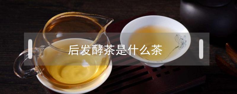 后发酵茶是什么茶（后发酵茶是哪种茶）