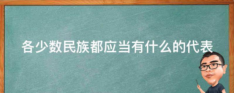 各少数民族都应当有什么的代表（少数民族都包括）