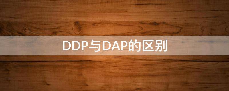 DDP与DAP的区别（DDP与DAP的区别做人民币）