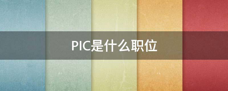 PIC是什么职位 picc职位