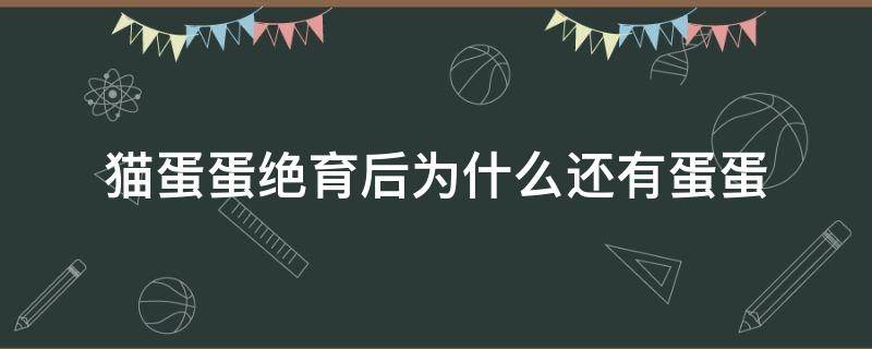 猫蛋蛋绝育后为什么还有蛋蛋 为什么猫绝育了还有蛋蛋