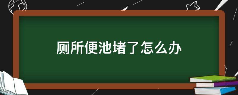 厕所便池堵了怎么办（厕所便池堵塞了怎么办）