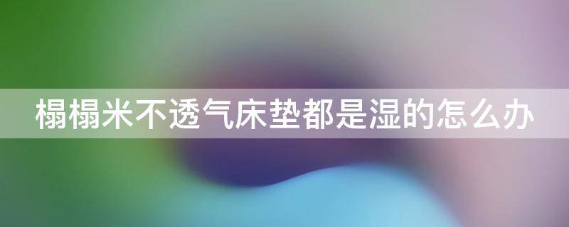 榻榻米不透气床垫都是湿的怎么办 榻榻米最好用什么垫