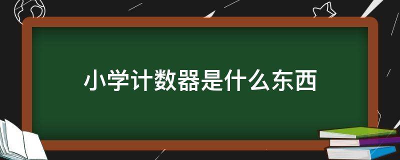 小学计数器是什么东西 小学数学计数器是啥