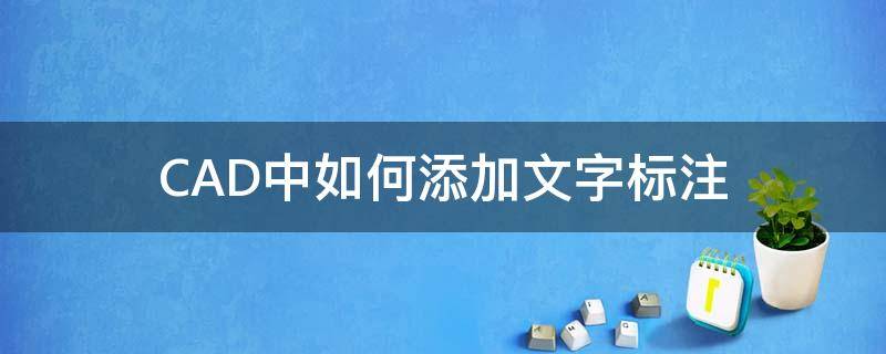 CAD中如何添加文字标注 CAD添加文字标注