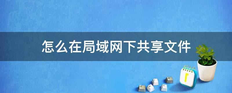 怎么在局域网下共享文件（怎么在局域网下共享文件夹）