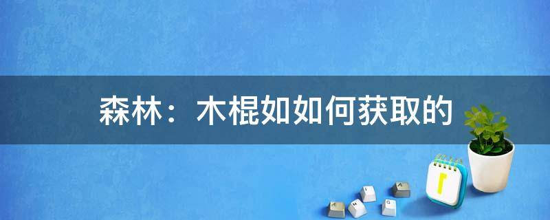 森林：木棍如如何获取的 森林怎么刷木棍