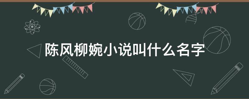 陈风柳婉小说叫什么名字（陈风柳婉的小说叫什么）