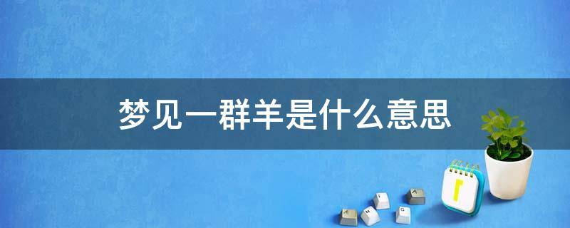 梦见一群羊是什么意思（梦见一群羊是什么意思周公解梦）